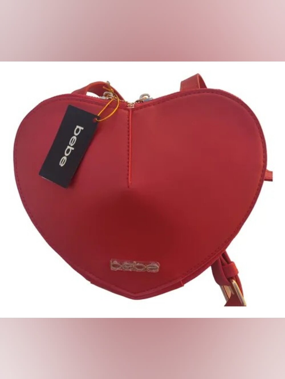 Bebe Red Heart-Shaped Crossbody Bag
